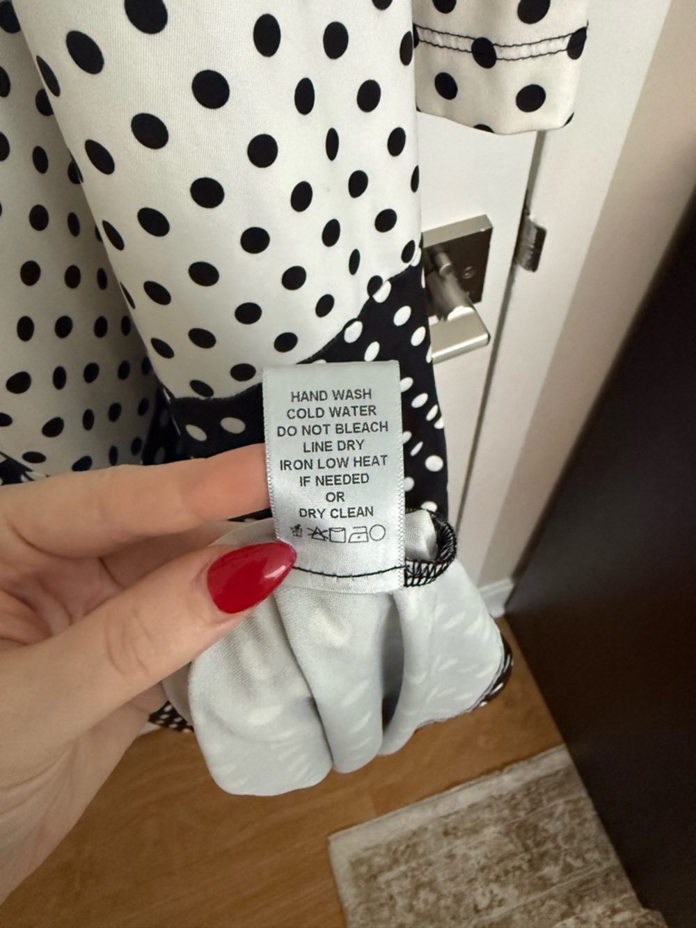 IC by Connie K - Polka Dot Swing Dress - Black & White Colorblock - Picture 6 of 12